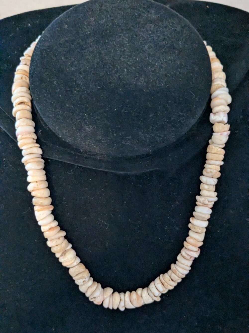 Vintage Natural Hawaiian Puka Shell Beachy Choker Style Necklace